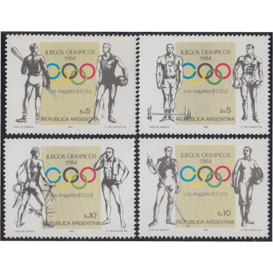 Argentina 1422/25 1984 Juegos olímpicos de verano MNH Argentina 1422/25 1984 Juegos olímpicos de verano MNH