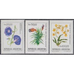 Argentina 1435/37 1984 Serie antigua Flores Flowers MNH Argentina 1435/37 1984 Serie antigua Flores Flowers MNH