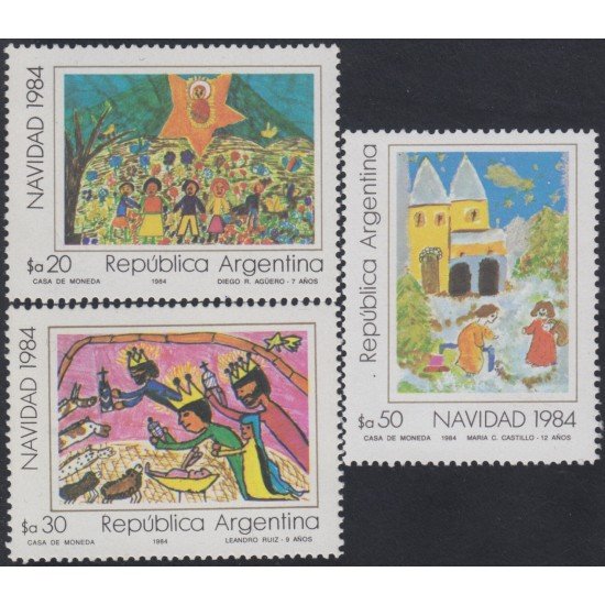 Argentina 1446/48 1984 Navidad Christmas MNH Argentina 1446/48 1984 Navidad Christmas MNH