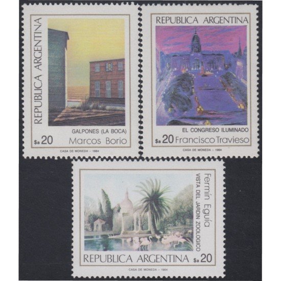 Argentina 1449/51 1984 Pinturas Argentinas MNH Argentina 1449/51 1984 Pinturas Argentinas MNH