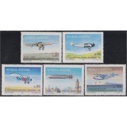 Argentina 1457/61 1985 Historia del aeropostal Argentino Avioneta MNH Argentina 1457/61 1985 Historia del aeropostal Argentino Avioneta MNH