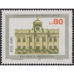 Argentina 1463 1985 50º Aniversario de la Banca Central MNH Argentina 1463 1985 50º Aniversario de la Banca Central MNH
