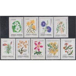 Argentina 1470/78 1985 Serie antigua Flores Flowers MNH Argentina 1470/78 1985 Serie antigua Flores Flowers MNH