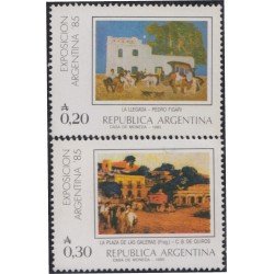 Argentina 1481/82 1985 Cuadros de artistas argentinos MNH Argentina 1481/82 1985 Cuadros de artistas argentinos MNH