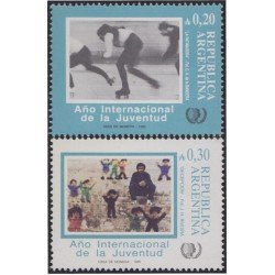 Argentina 1499/00 1985 40 Años de la ONU y Año Internacional de la Juventud MNH Argentina 1499/00 1985 40 Años de la ONU y Año Internacional de la Juventud MNH