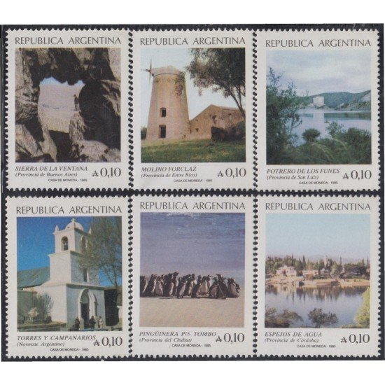 Argentina 1506/11 1985 Turismo tourism MNH Argentina 1506/11 1985 Turismo tourism MNH