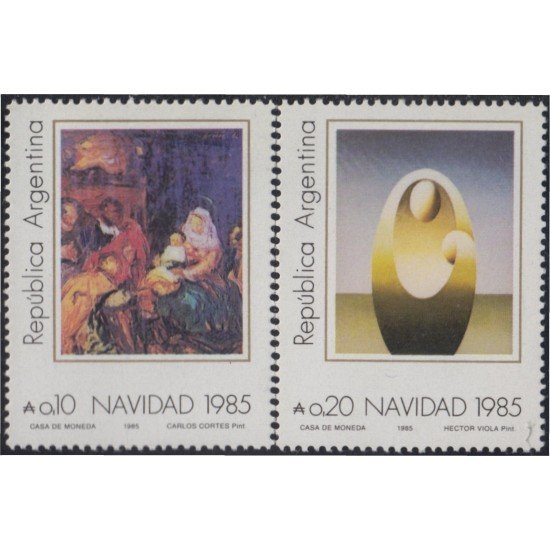 Argentina 1513/14 1985 Navidad Christmas Cuadros MNH Argentina 1513/14 1985 Navidad Christmas Cuadros MNH