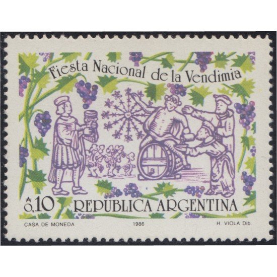 Argentina 1516 1985 50 Años de la Fiesta Nacional de Vendimia MNH Argentina 1516 1985 50 Años de la Fiesta Nacional de Vendimia MNH