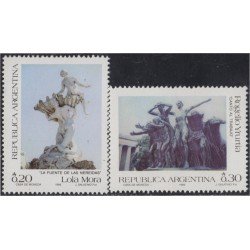 Argentina 1534/35 1986 Esculturas contemporáneas Monumentos MNH Argentina 1534/35 1986 Esculturas contemporáneas Monumentos MNH