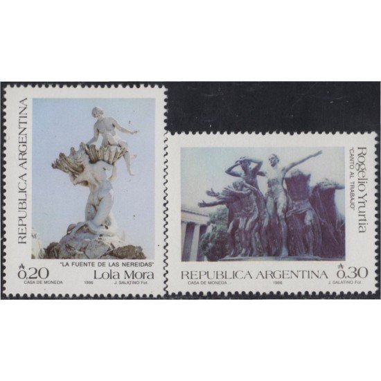 Argentina 1534/35 1986 Esculturas contemporáneas Monumentos MNH Argentina 1534/35 1986 Esculturas contemporáneas Monumentos MNH