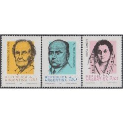 Argentina 1536/38 1986 Personajes célebres MNH Argentina 1536/38 1986 Personajes célebres MNH