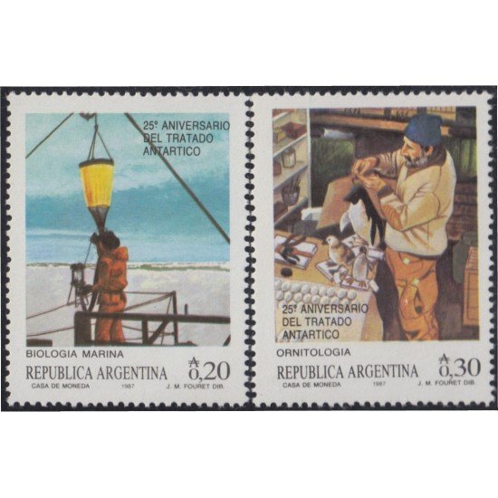 Argentina 1557/58 1987 25º Aniversario del Tratado Antártico MNH Argentina 1557/58 1987 25º Aniversario del Tratado Antártico MNH