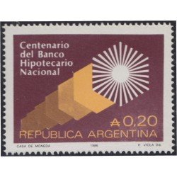 Argentina 1560 1987 Centenario de la Banca hipotecaria Nacional MNH Argentina 1560 1987 Centenario de la Banca hipotecaria Nacional MNH