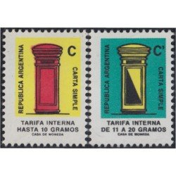 Argentina 1567a/68a 1987 Serie Antigua Buzones MNH Argentina 1567a/68a 1987 Serie Antigua Buzones MNH