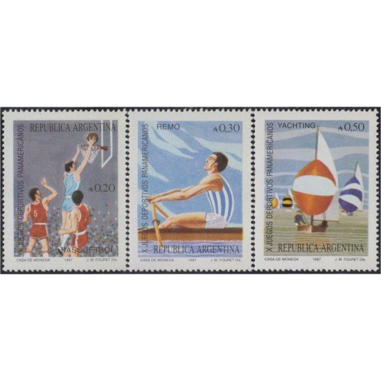 Argentina 1598/00 1987 X Juegos Deportivos Panamericanos MNH Argentina 1598/00 1987 X Juegos Deportivos Panamericanos MNH
