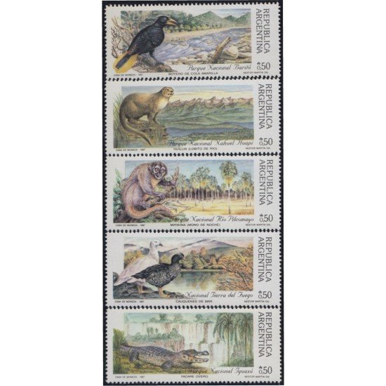 Argentina 1611/15 1987 Parques Nacionales Argentinos MNH Argentina 1611/15 1987 Parques Nacionales Argentinos MNH