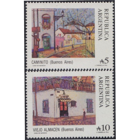 Argentina 1616/17 1988 Serie Antigua Pinturas Argentinas MNH Argentina 1616/17 1988 Serie Antigua Pinturas Argentinas MNH
