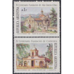 Argentina 1621/22 1988 4º Centenario de las fundaciones de Corrientes y Alta Gracia MNH Argentina 1621/22 1988 4º Centenario de las fundaciones de Corrientes y Alta Gracia MNH