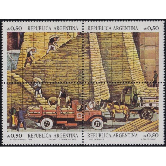 Argentina 1623/26 1988 Día del trabajador MNH Argentina 1623/26 1988 Día del trabajador MNH