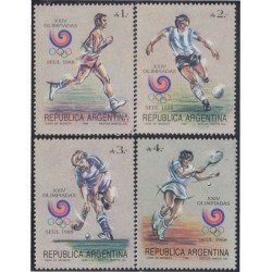 Argentina 1631/34 1988 Juegos olímpicos en Seúl MNH Argentina 1631/34 1988 Juegos olímpicos en Seúl MNH