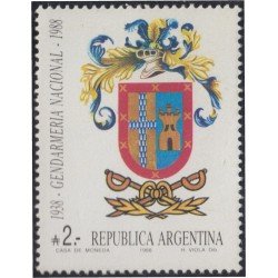 Argentina 1635 1988 50 Años de la Gendarmería Nacional MNH Argentina 1635 1988 50 Años de la Gendarmería Nacional MNH