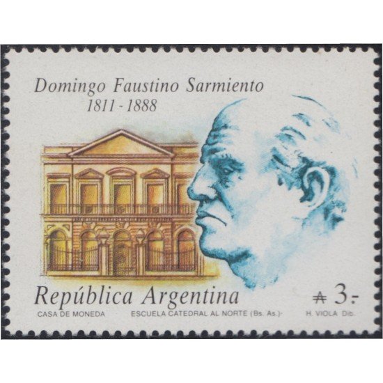 Argentina 1637 1988 Centenario de la Muerte de Domingo Faustino MNH Argentina 1637 1988 Centenario de la Muerte de Domingo Faustino MNH