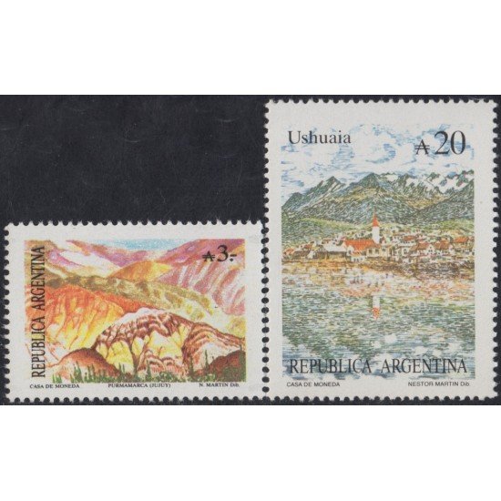 Argentina 1647/48 1988 Serie antigua Paisajes MNH Argentina 1647/48 1988 Serie antigua Paisajes MNH