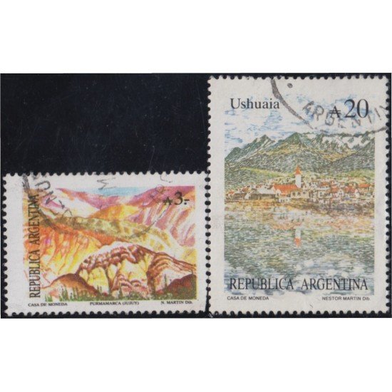 Argentina 1647/48 1988 Serie antigua Paisajes usados