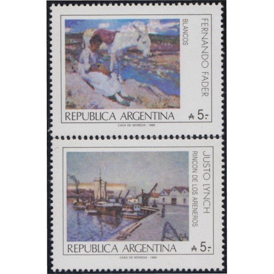 Argentina 1658/59 1989 Obras de pintores argentinos MNH Argentina 1658/59 1989 Obras de pintores argentinos MNH