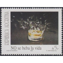 Argentina 1660 1989 Lucha contra el alcoholismo MNH Argentina 1660 1989 Lucha contra el alcoholismo MNH