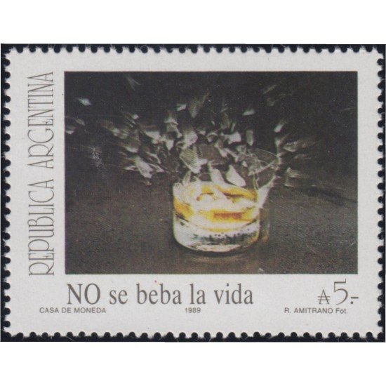 Argentina 1660 1989 Lucha contra el alcoholismo MNH Argentina 1660 1989 Lucha contra el alcoholismo MNH