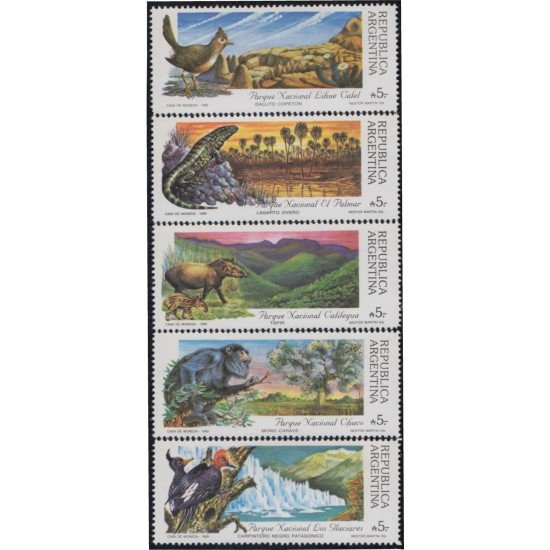 Argentina 1666/70 1989 Parques Nacionales Argentinos MNH Argentina 1666/70 1989 Parques Nacionales Argentinos MNH