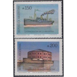 Argentina 1685/86 1989 Inmigración en Argentina MNH Argentina 1685/86 1989 Inmigración en Argentina MNH