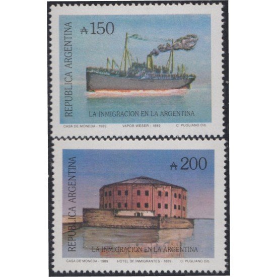 Argentina 1685/86 1989 Inmigración en Argentina MNH