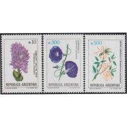 Argentina 1687/89 1989 Serie Antigua Flores Flowers MNH Argentina 1687/89 1989 Serie Antigua Flores Flowers MNH