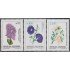 Argentina 1687/89 1989 Serie Antigua Flores Flowers MNH