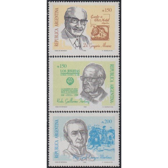 Argentina 1697/99 1989 Personalidades Argentinas MNH
