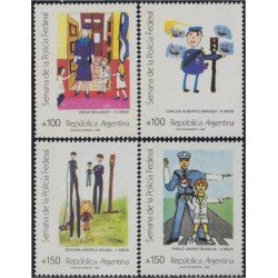 Argentina 1700/03 1989 Semana de la policía Federal MNH Argentina 1700/03 1989 Semana de la policía Federal MNH