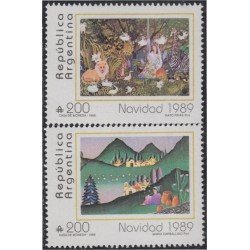 Argentina 1706/07 1989 Navidad Christmas MNH Argentina 1706/07 1989 Navidad Christmas MNH