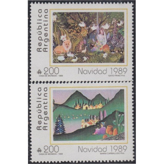 Argentina 1706/07 1989 Navidad Christmas MNH Argentina 1706/07 1989 Navidad Christmas MNH