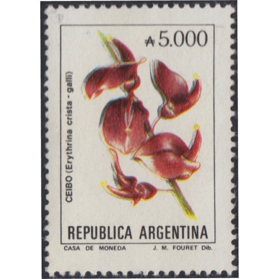 Argentina 1715 1990 Serie Antigua Flores Flowers MNH