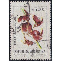 Argentina 1715 1990 Serie Antigua Flores Flowers usado Argentina 1715 1990 Serie Antigua Flores Flowers usado
