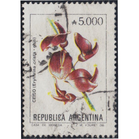 Argentina 1715 1990 Serie Antigua Flores Flowers usado Argentina 1715 1990 Serie Antigua Flores Flowers usado