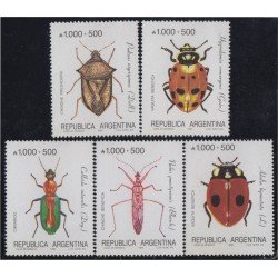 Argentina 1717/21 1990 Filatelia Argentina Insectos MNH Argentina 1717/21 1990 Filatelia Argentina Insectos MNH