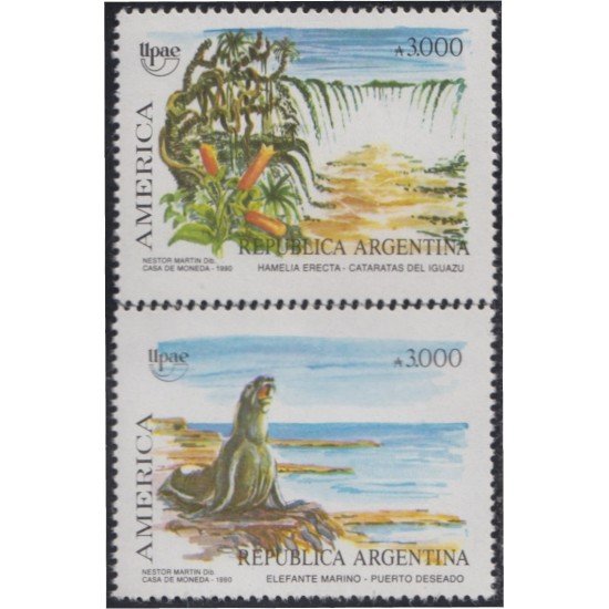 Argentina 1731/32 1990 América UPAE Flora y Fauna MNH Argentina 1731/32 1990 América UPAE Flora y Fauna MNH