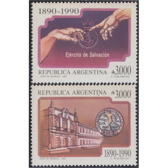 Argentina 1739/40 1990 Grandes aniversarios MNH