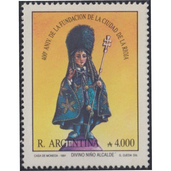 Argentina 1753 1991 400º Aniversario de la fundación de la villa de La Rioja MNH Argentina 1753 1991 400º Aniversario de la fundación de la villa de La Rioja MNH