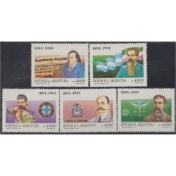 Argentina 1757/61 1991 Diversos centenarios MNH Argentina 1757/61 1991 Diversos centenarios MNH