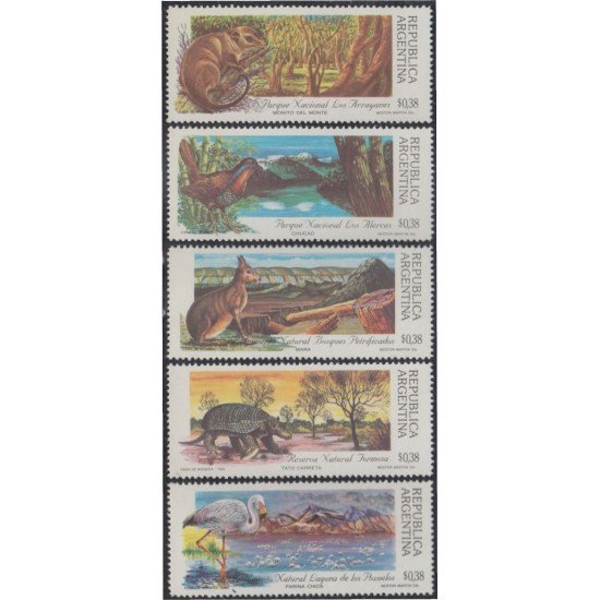Argentina 1776/80 1992 Parques Nacionales MNH Argentina 1776/80 1992 Parques Nacionales MNH