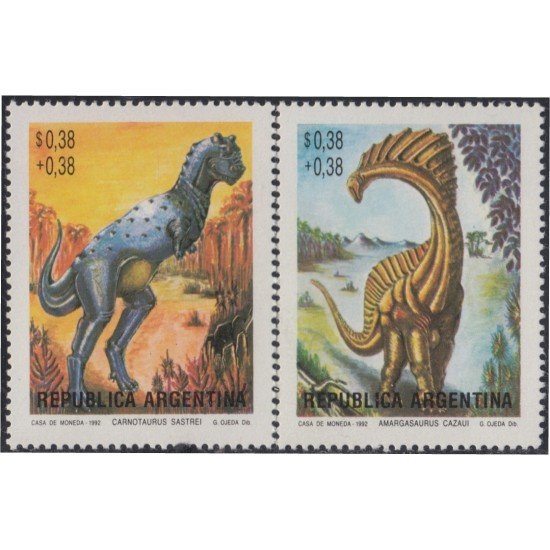 Argentina 1784/85 1992 Fauna Prehistórica MNH Argentina 1784/85 1992 Fauna Prehistórica MNH
